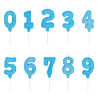 Свеча -цифра  Праздник голуб паст 6см