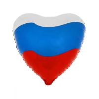 Фольгированное сердце триколор