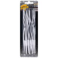 Свечи Волна серебро с подст 13см 12шт