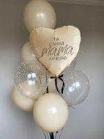 Фонтан из пастельных шаров с сердцем