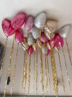 Фольгированное сердце с дождиком 