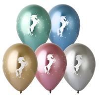 Шары хром Единорог 