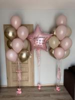 Большая звезда и два фонтана из шаров