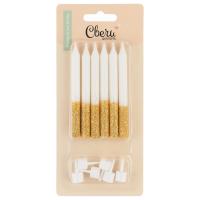 Свечи белый с золотом